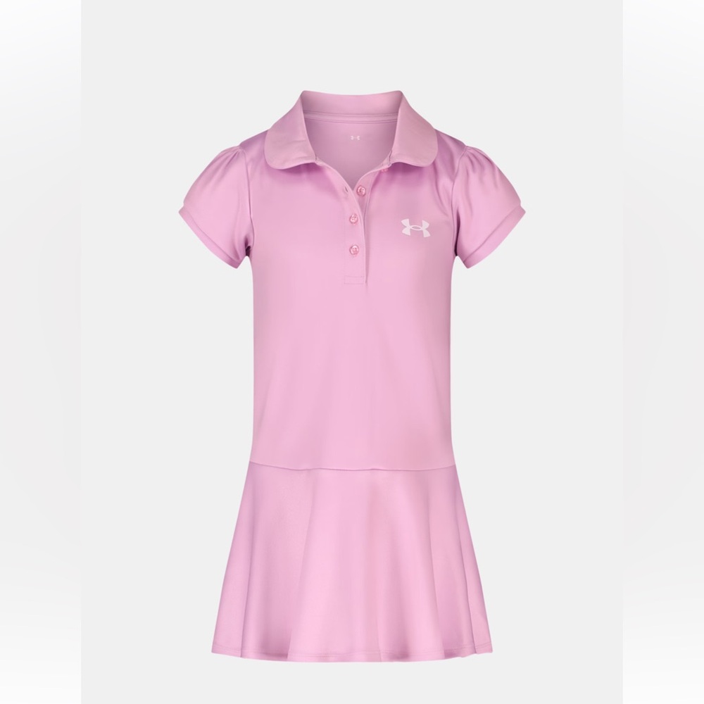 🌸 Under Armour Kids Pink Polo Dress Size 6 🩷